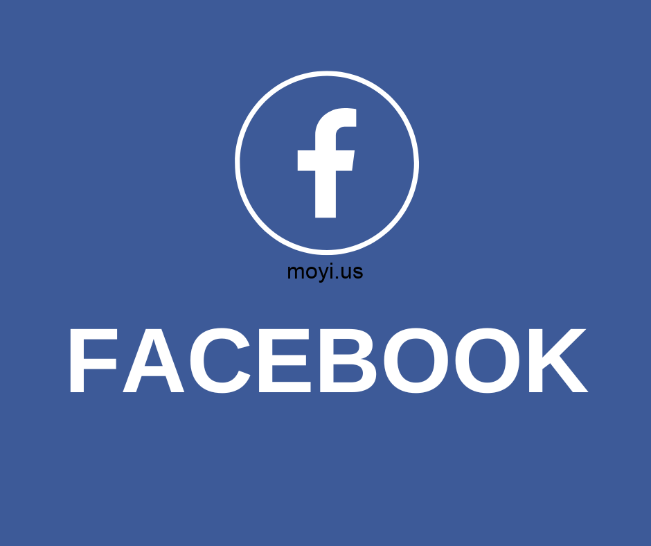 Follow us on Facebook Facebook Post in Blue and White Simple Style